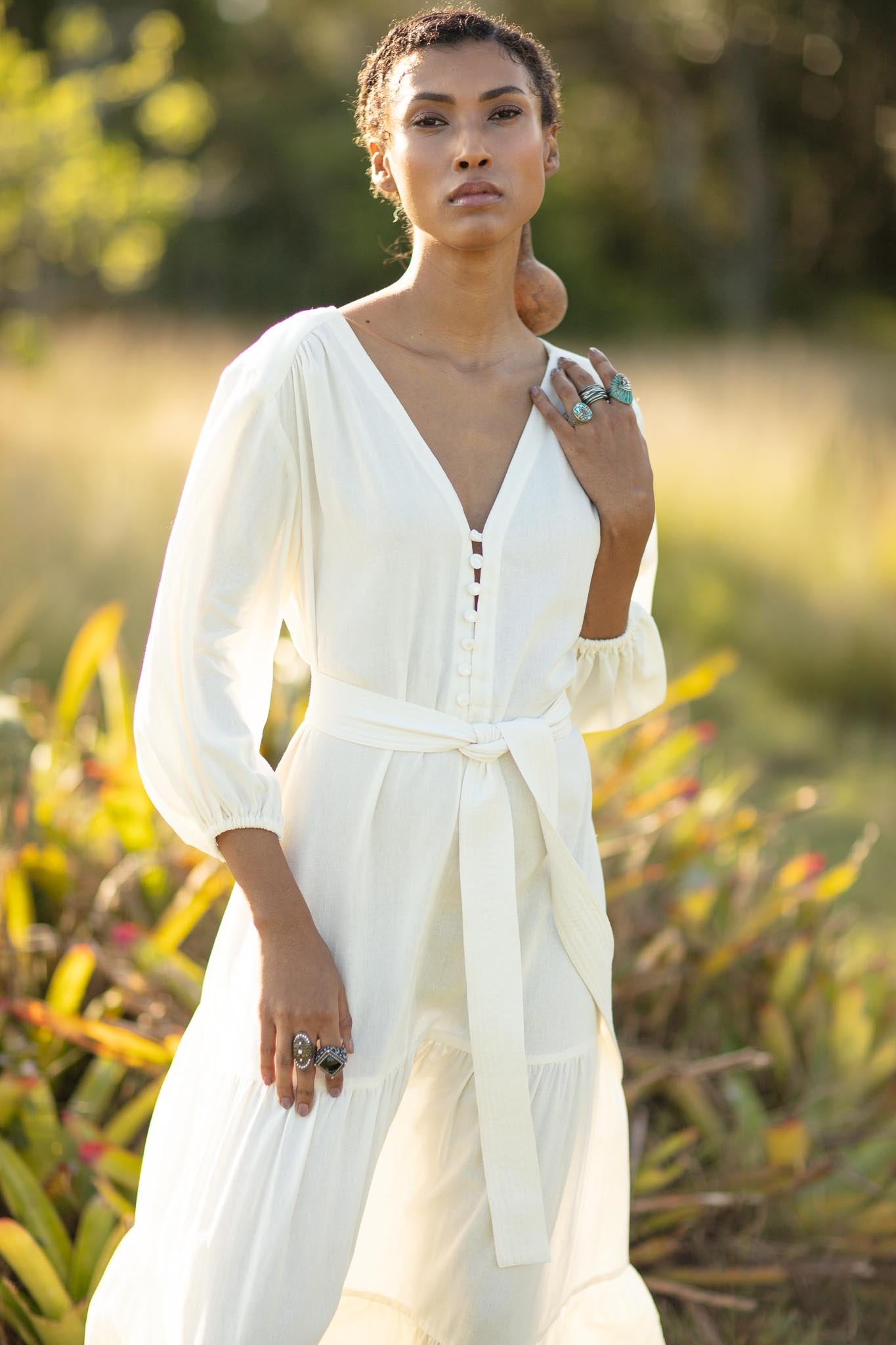Vestido de Linho Bella Branco