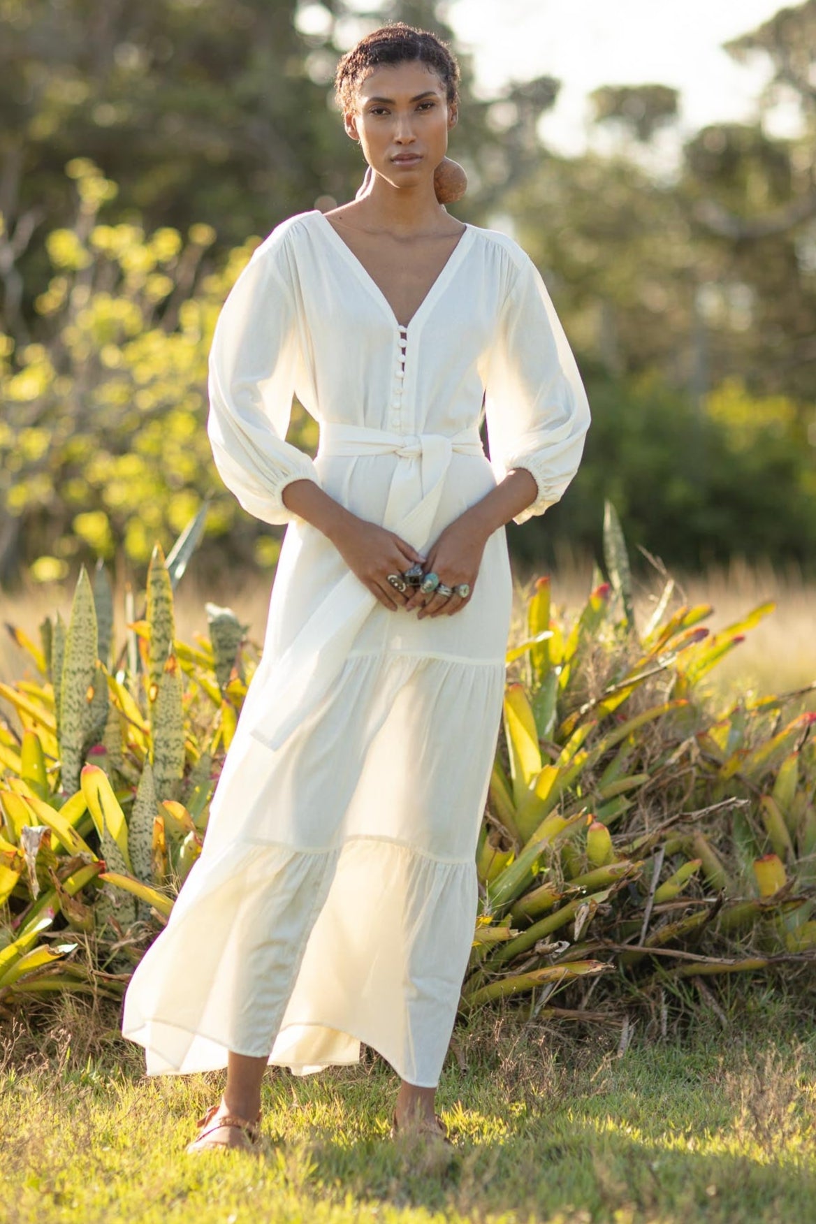 Vestido de Linho Bella Branco