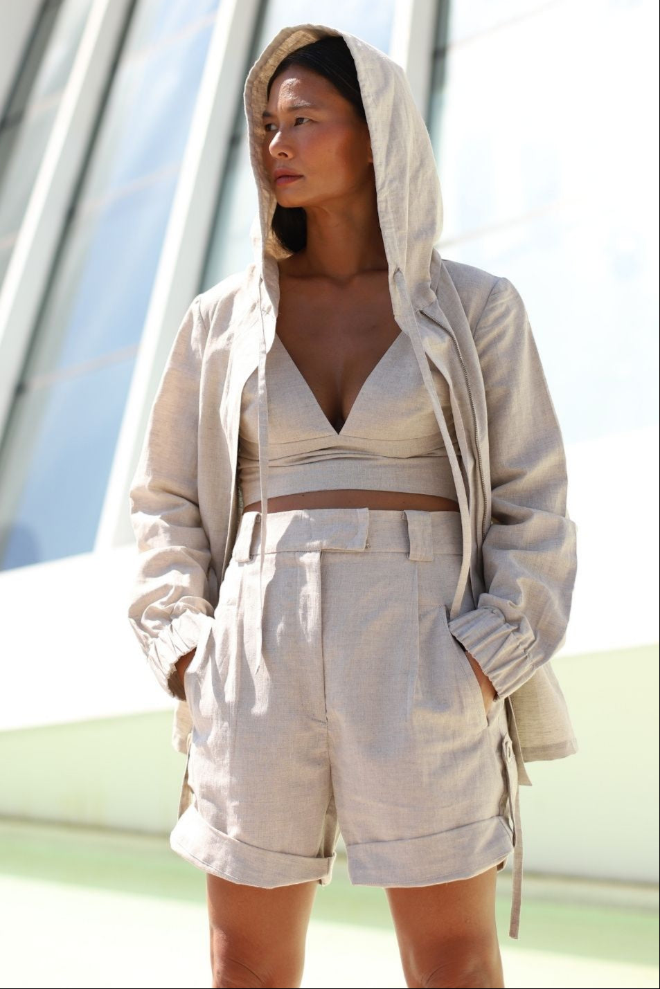 Parka de linho Celine