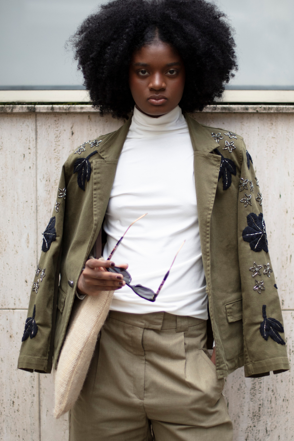 Blusa de Malha Gola Rolê Off White