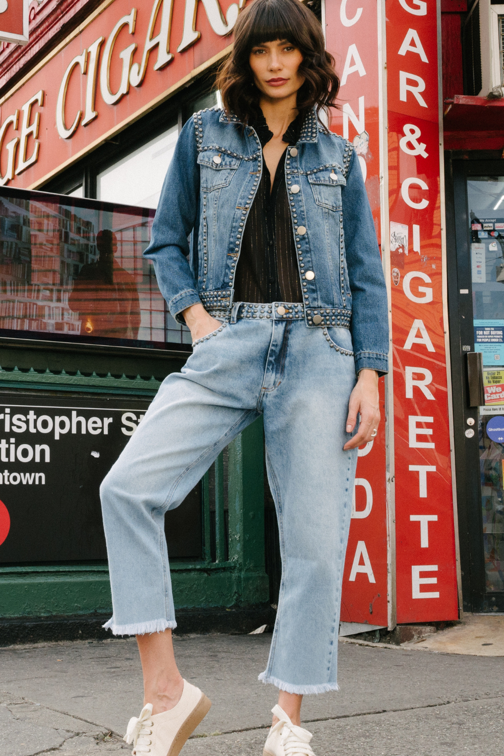 Jaqueta Jeans Bordada Soho