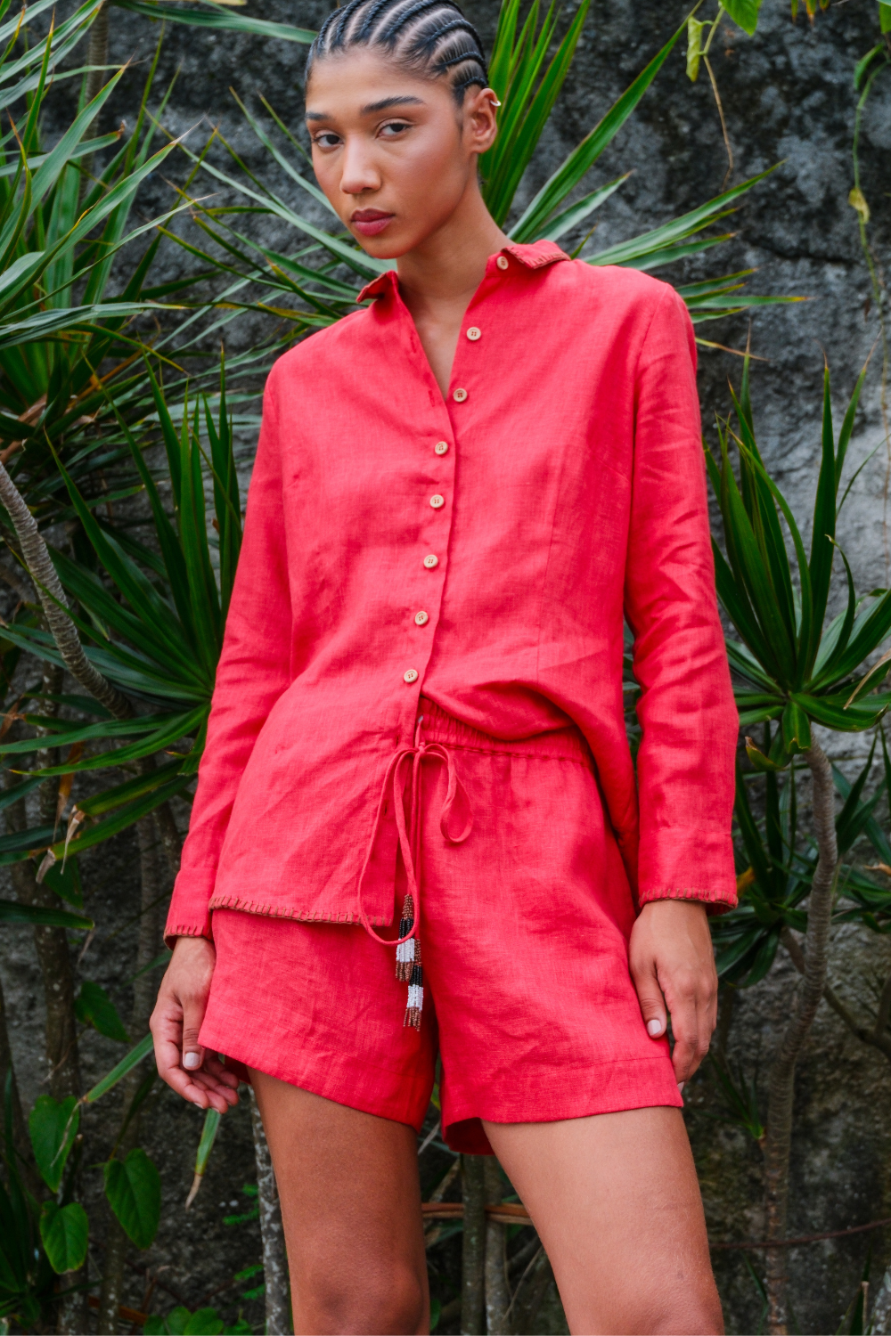 Snake Pitanga Linen Shirt