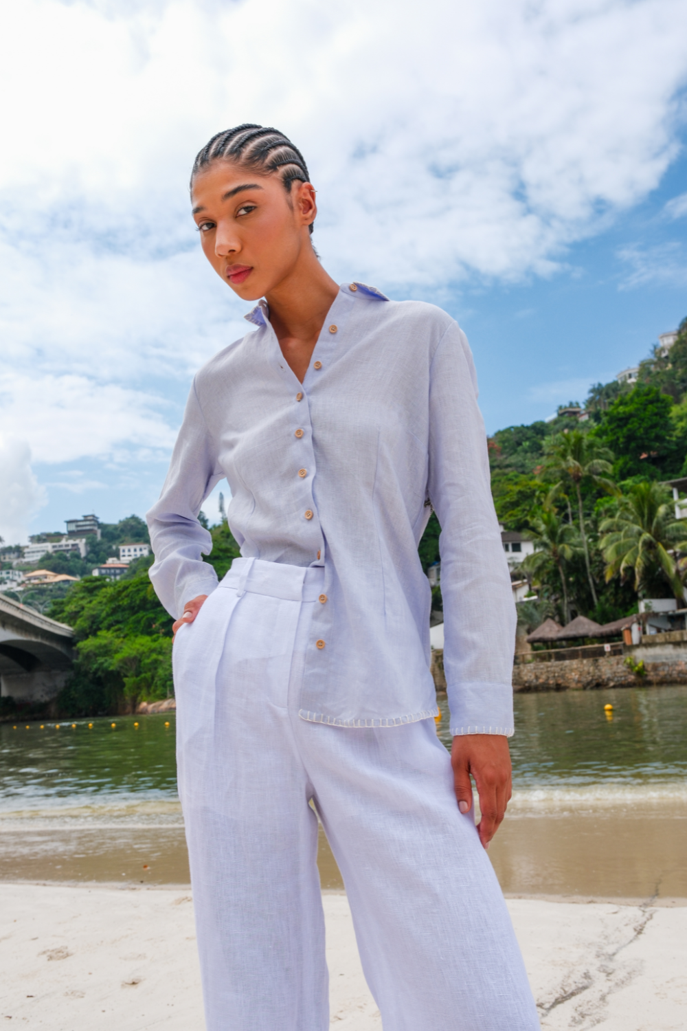 Calça de Linho Salina Branca