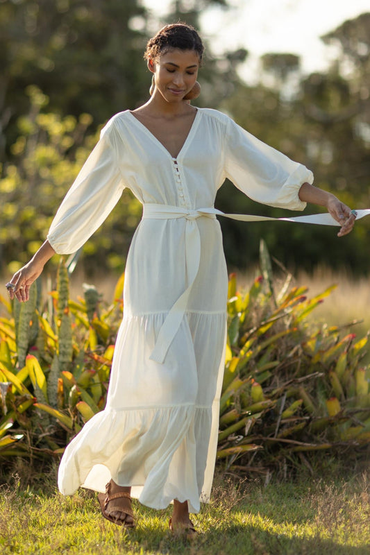 Vestido de Linho Bella Branco