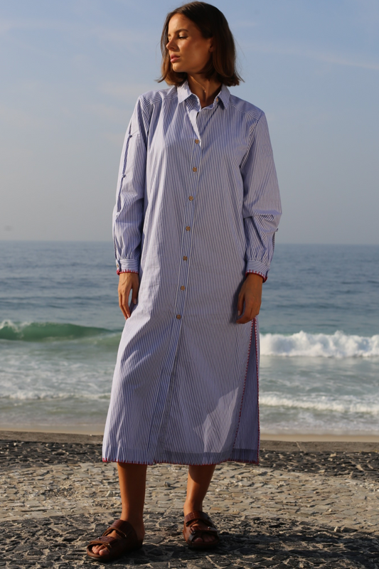 Chemise Bordada Aurora Blue