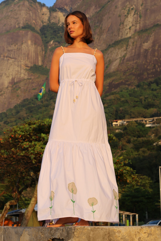 Vestido de Algodão Bordado Alva
