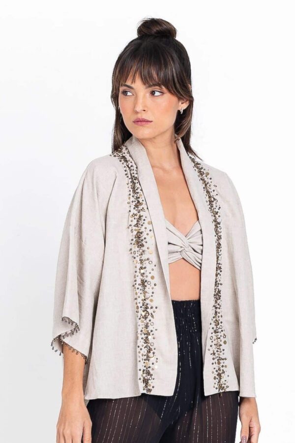 JOANNE Kimono linho bordado 5